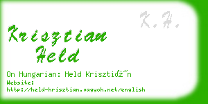 krisztian held business card